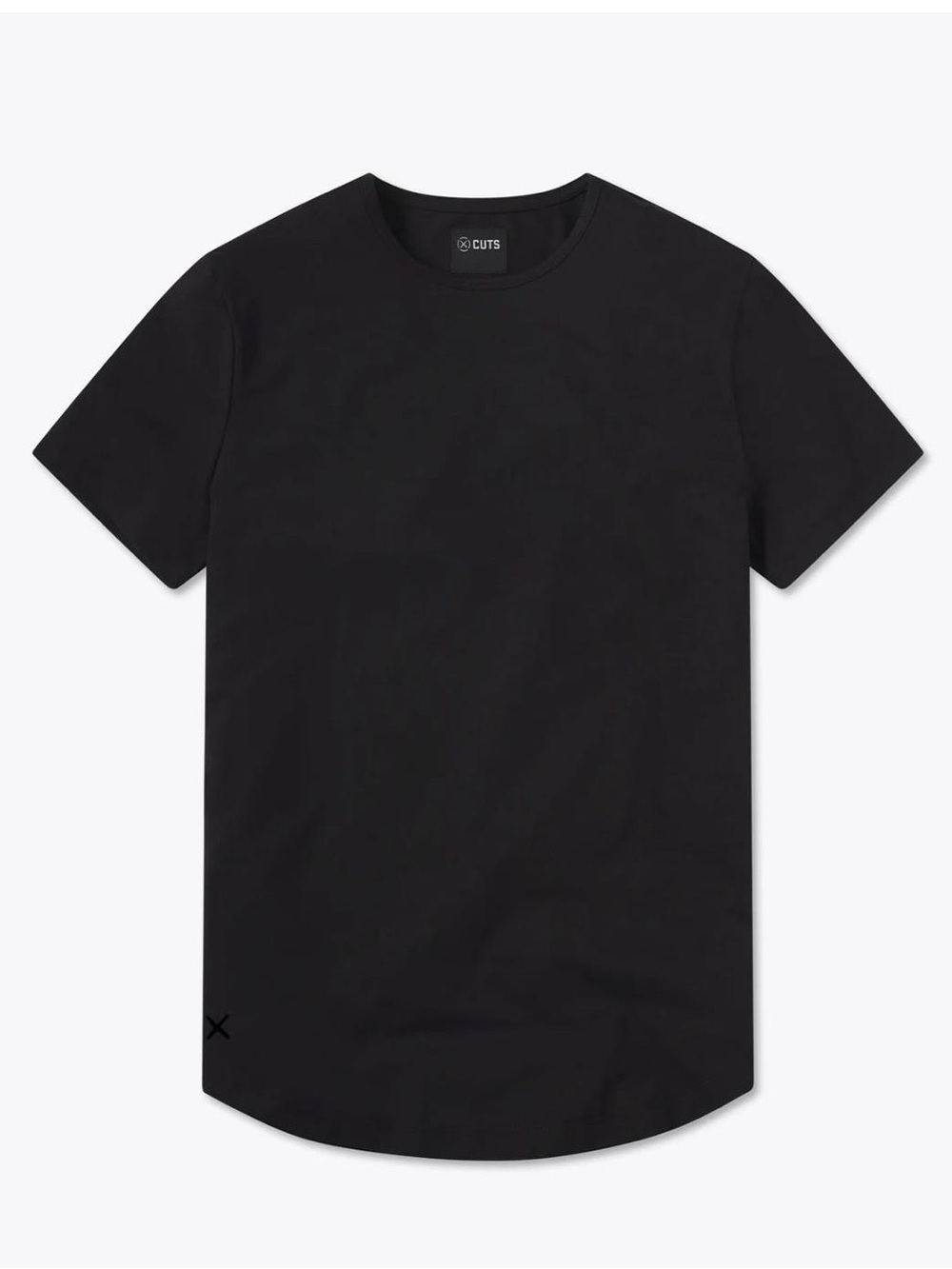 Cuts AO Curve-Hem Mens PYCA Pro Basic Tee, Black, Size L